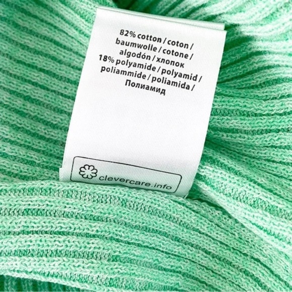 NEW Remain Birger Christensen Rakella Ribbed Knit Dress Spring Green Size 2 Mini - Picture 10 of 10